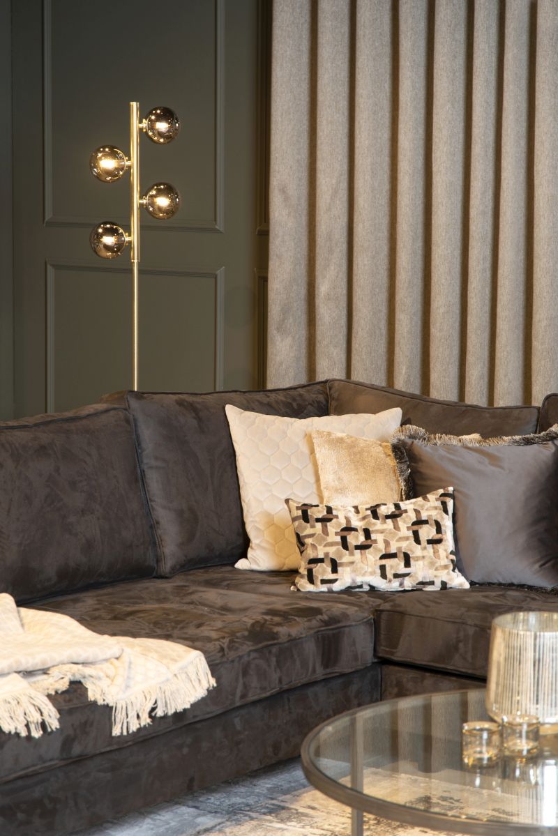 Lucide TYCHO - Stojacia lampa - 4xG9 - Matt Gold / Mosadz